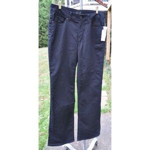 Seven 7 new women black wash bootcut embellished back pockets jeans size 8